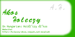 akos holeczy business card